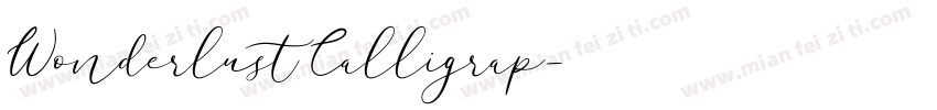 Wonderlust Calligrap字体转换